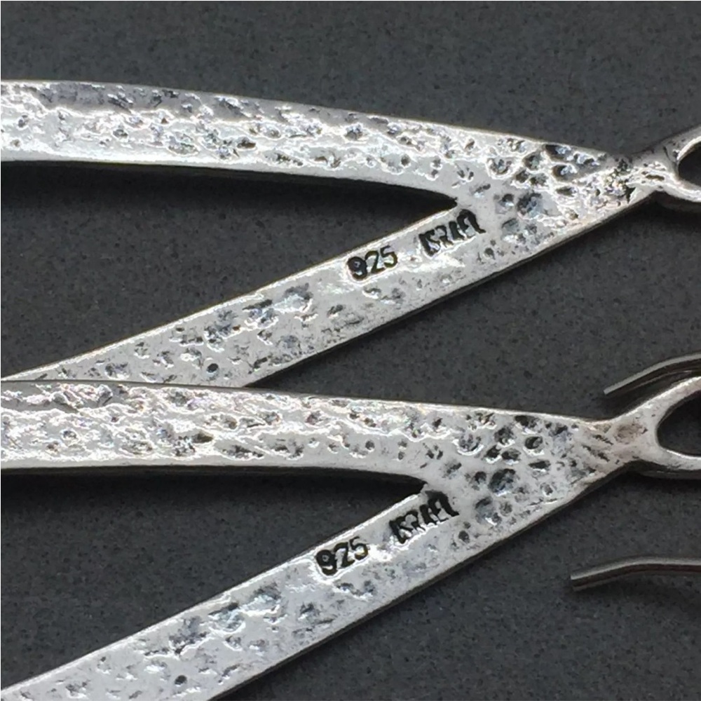Silpada Vintage Sterling Silver Genuine Pearl Tear Drop Design Earrings - Picture 7 of 8